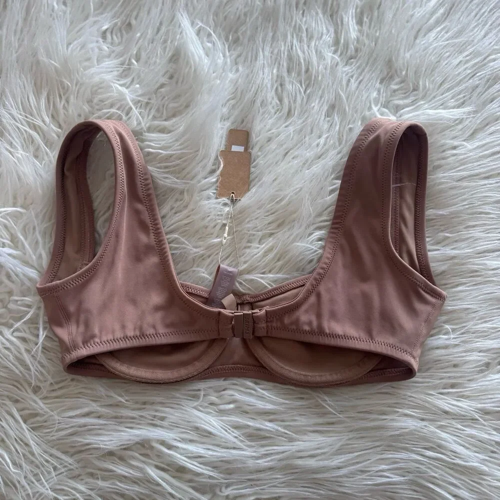 Skims Shaping Swim Unlined Underwire Bikini Top Sienna Size XS